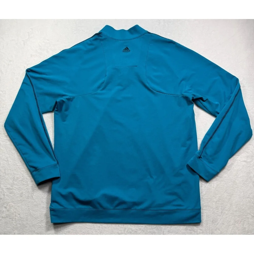 Adidas Golf Pullover Mens Size XL Blue‎ Quarter-Zip Performance ClimaLite